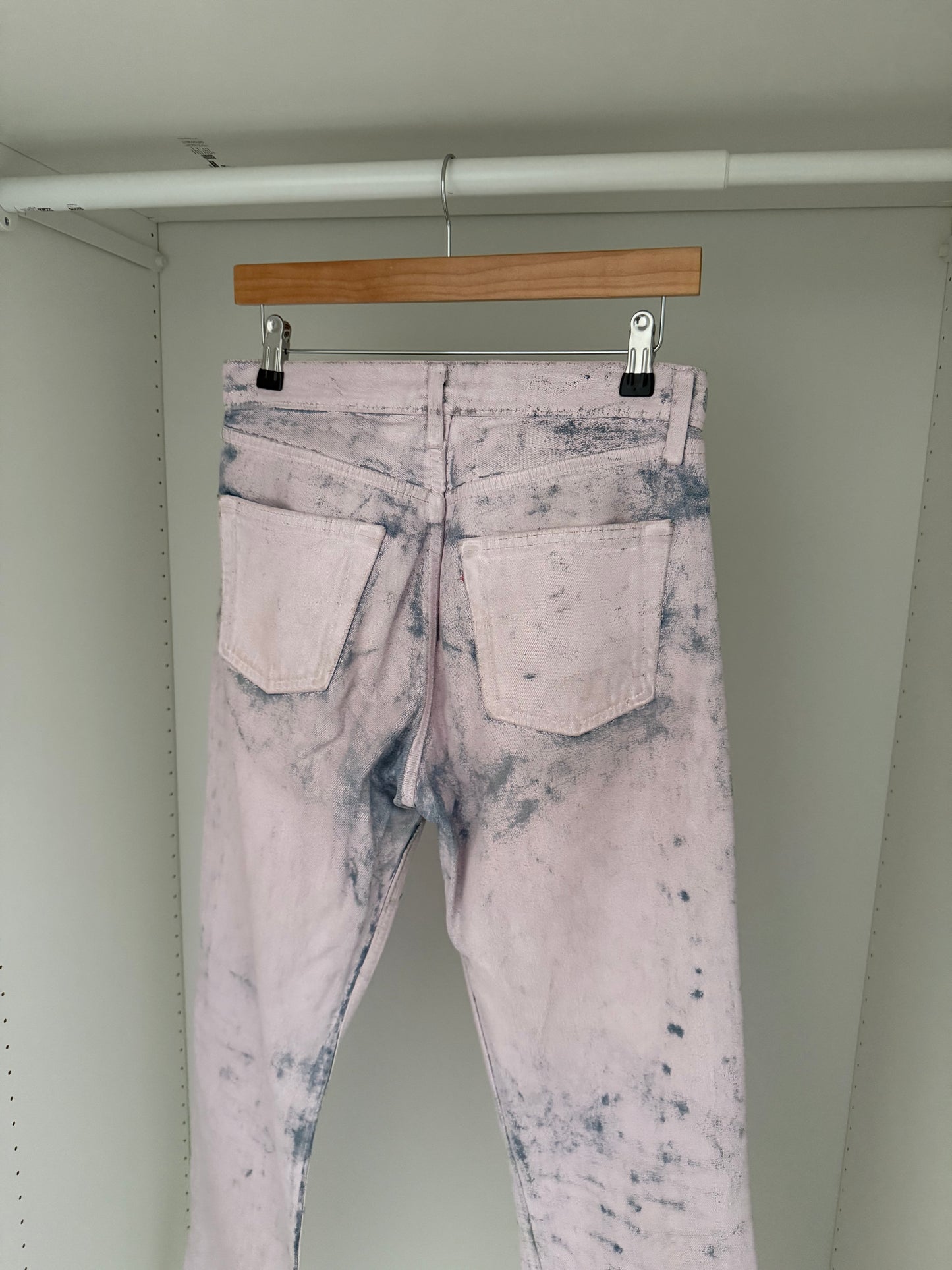 Maison Martin Margiela SS2000 Artisanal Line (0) Pink Painted Denim