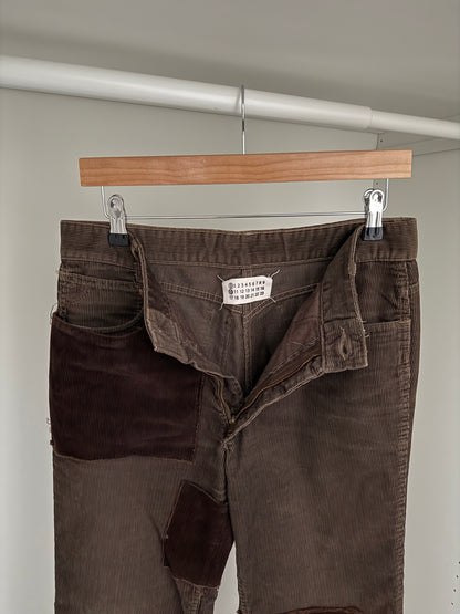 Maison Martin Margiela AW2004 Artisanal Line (0)(10) Reconstructed Panelled Corduroy Pants