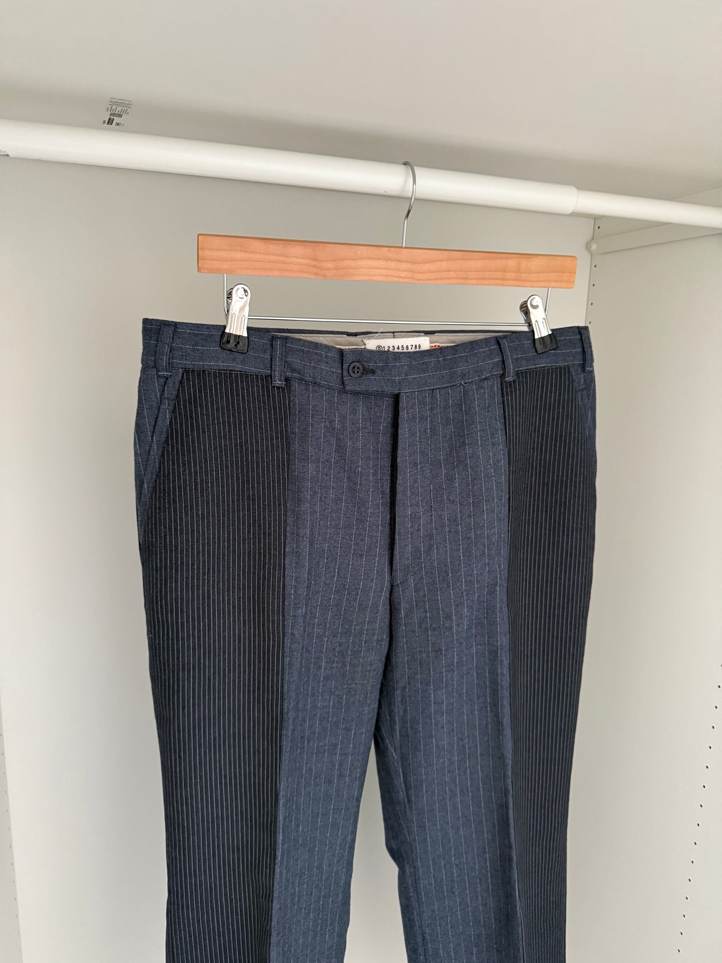 Maison Martin Margiela AW2004 Artisanal Line (0)(10) Reconstructed Striped Pants