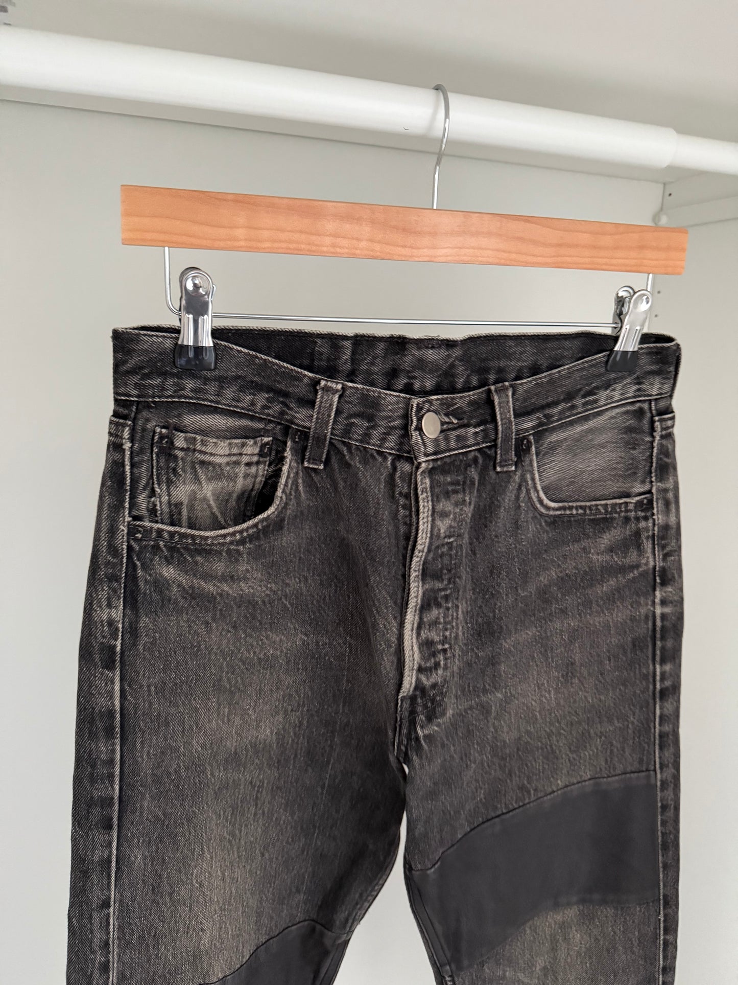 Maison Martin Margiela AW2001 Artisanal Line (0)(10) Leather Panelled Reconstructed Denim