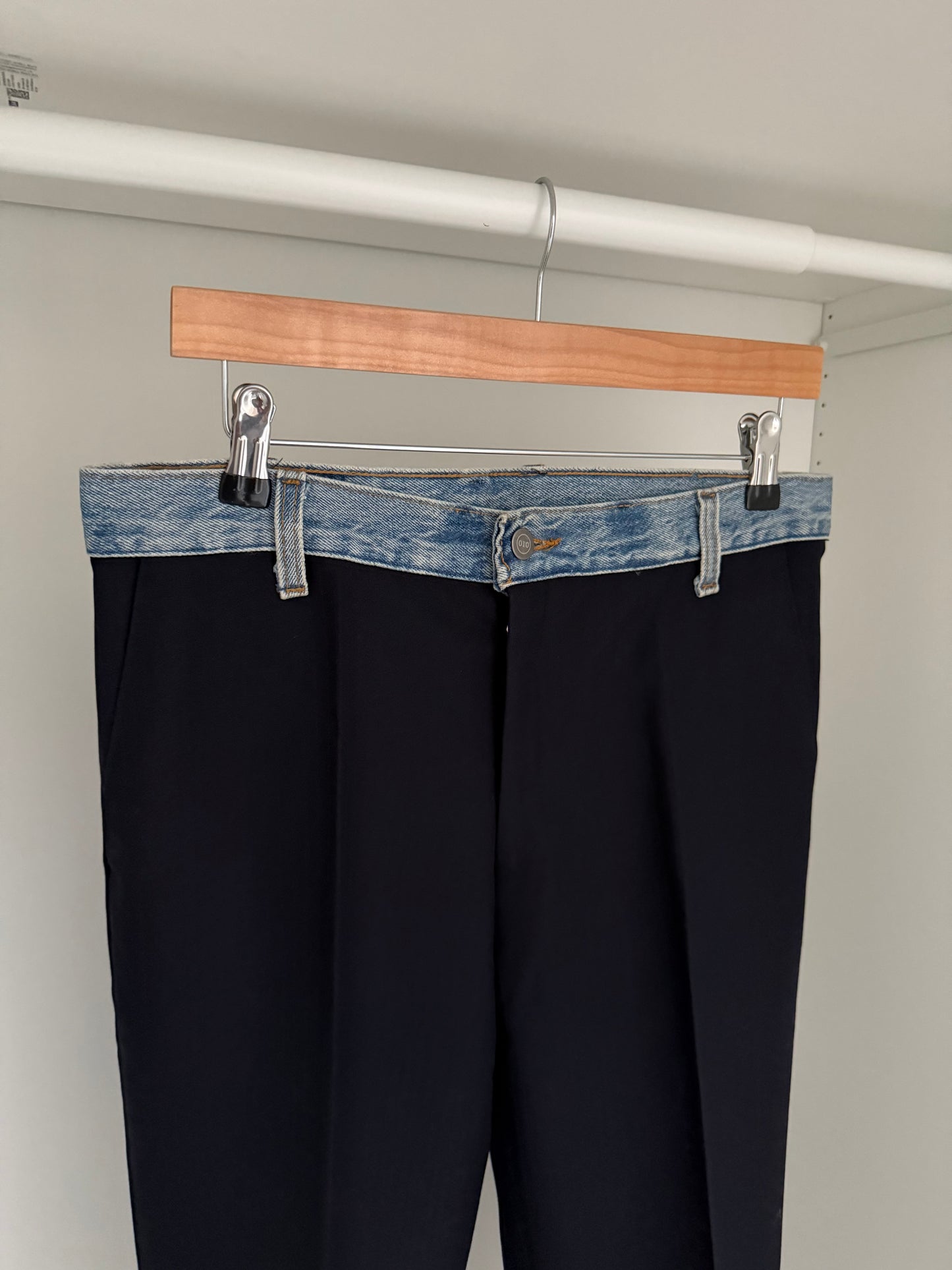 Maison Martin Margiela SS2004 Artisanal Line (0)(10) Reconstructed Denim Waistband Pants