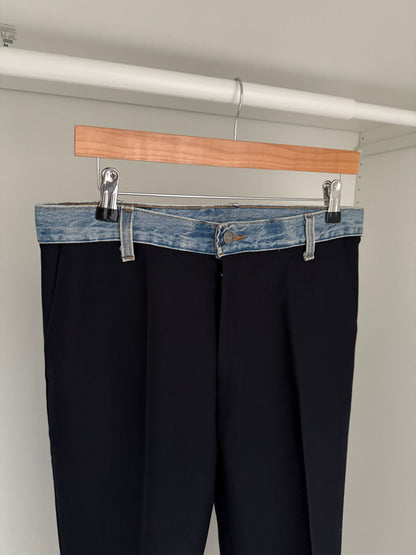 Maison Martin Margiela SS2004 Artisanal Line (0)(10) Reconstructed Denim Waistband Pants