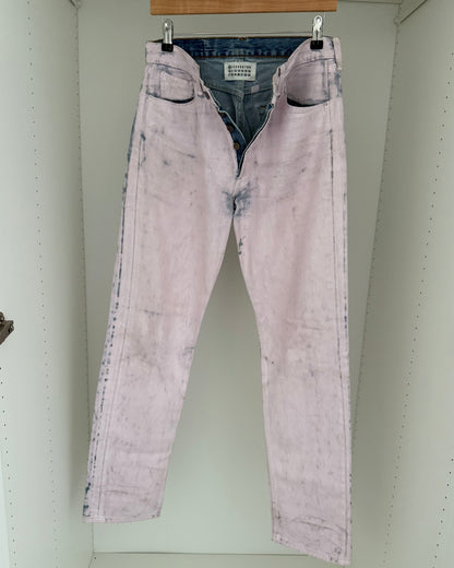 Maison Martin Margiela SS2000 Artisanal Line (0) Pink Painted Denim