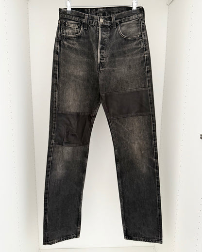 Maison Martin Margiela AW2001 Artisanal Line (0)(10) Leather Panelled Reconstructed Denim