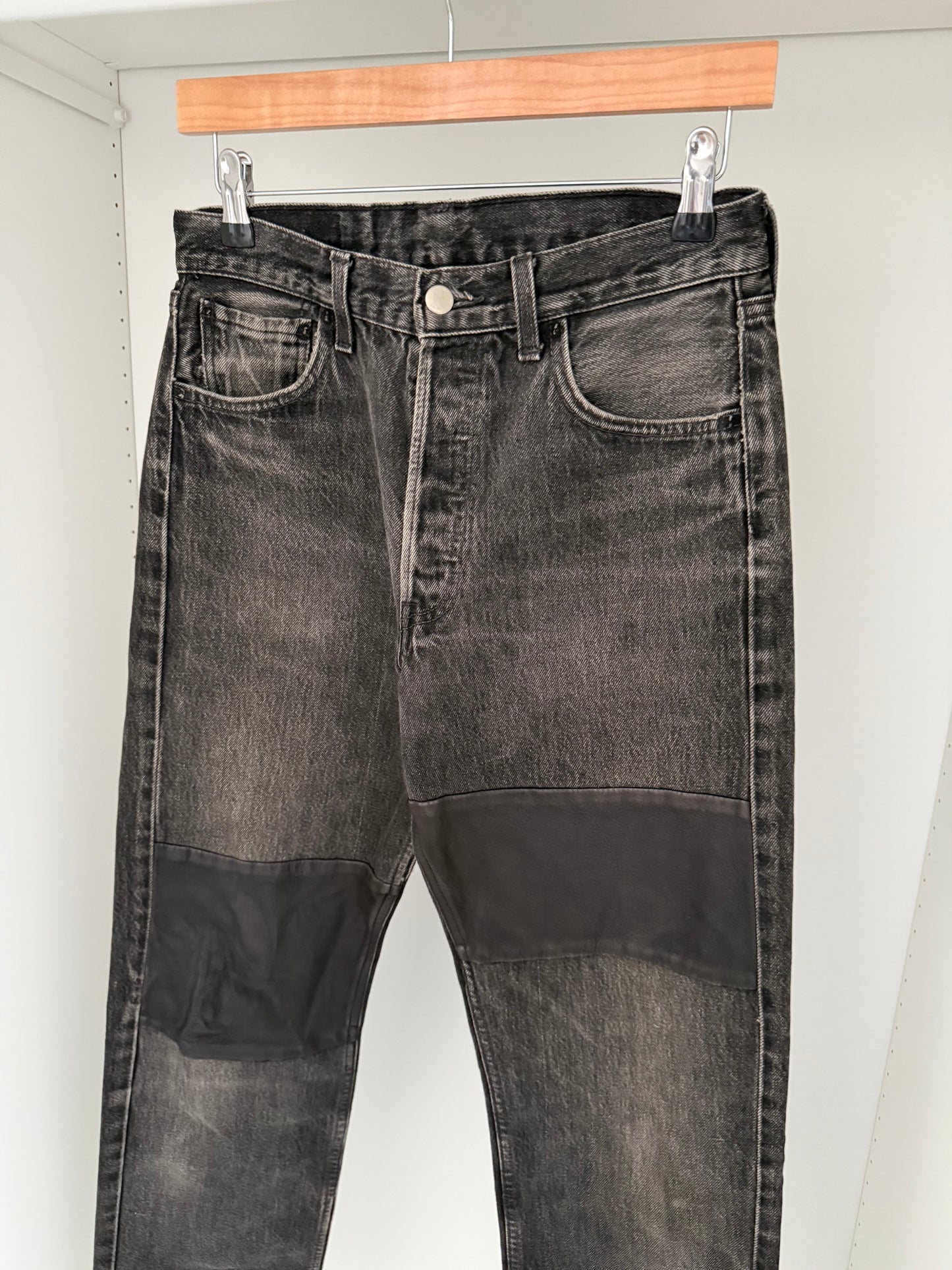 Maison Martin Margiela AW2001 Artisanal Line (0)(10) Leather Panelled Reconstructed Denim