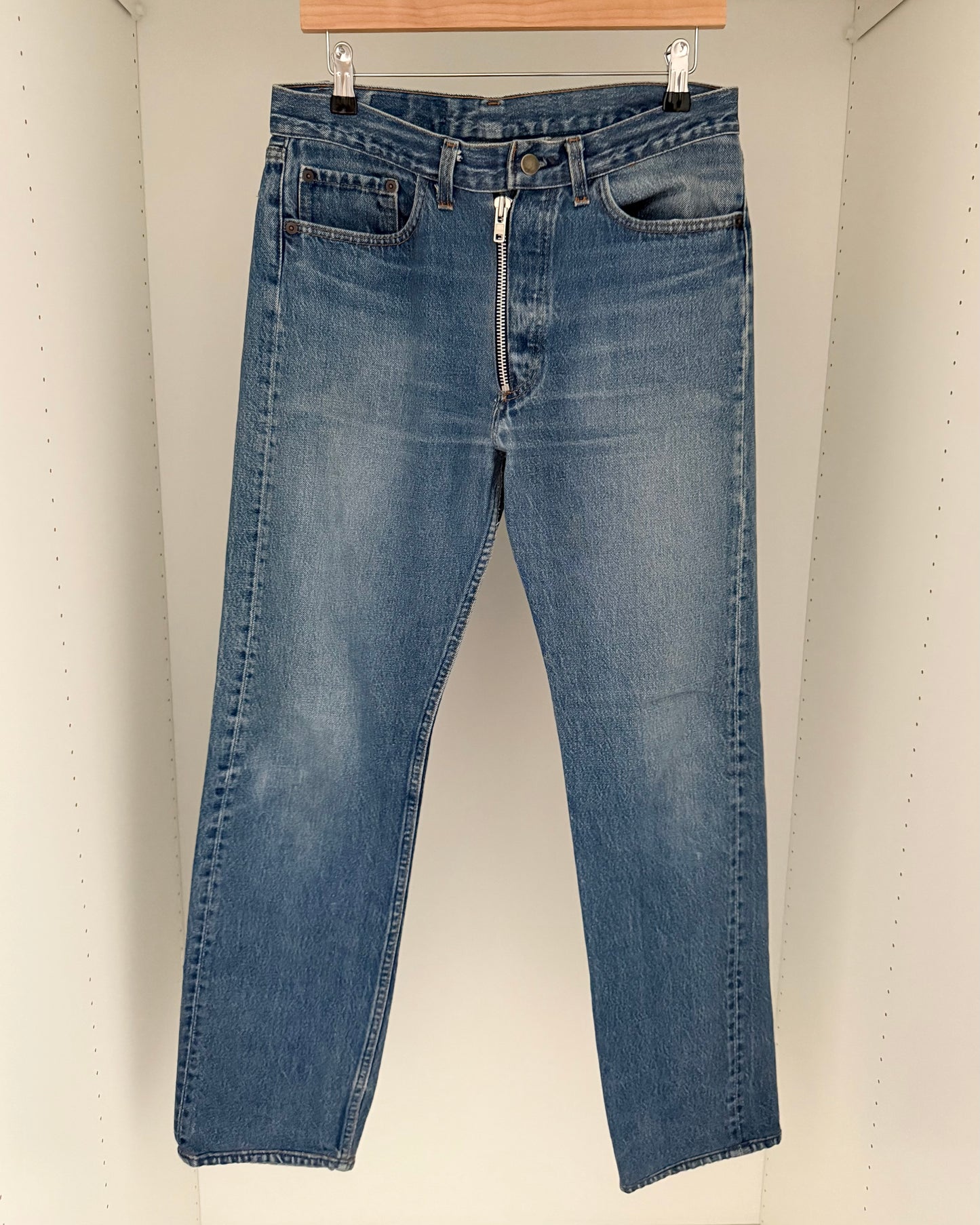 Maison Martin Margiela SS2000 Artisanal Line (0)(10) Reconstructed Exposed Zip Fly Denim
