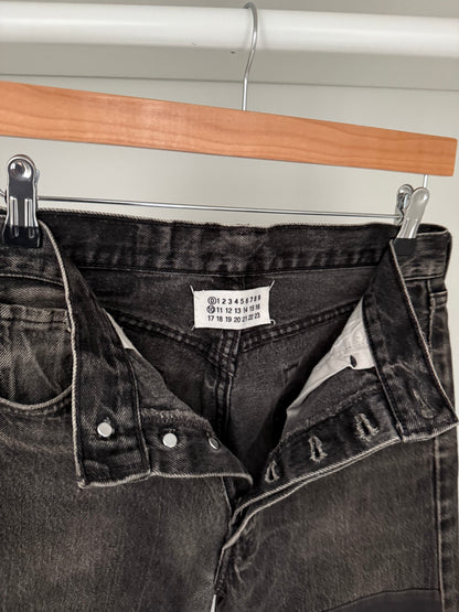 Maison Martin Margiela AW2001 Artisanal Line (0)(10) Leather Panelled Reconstructed Denim