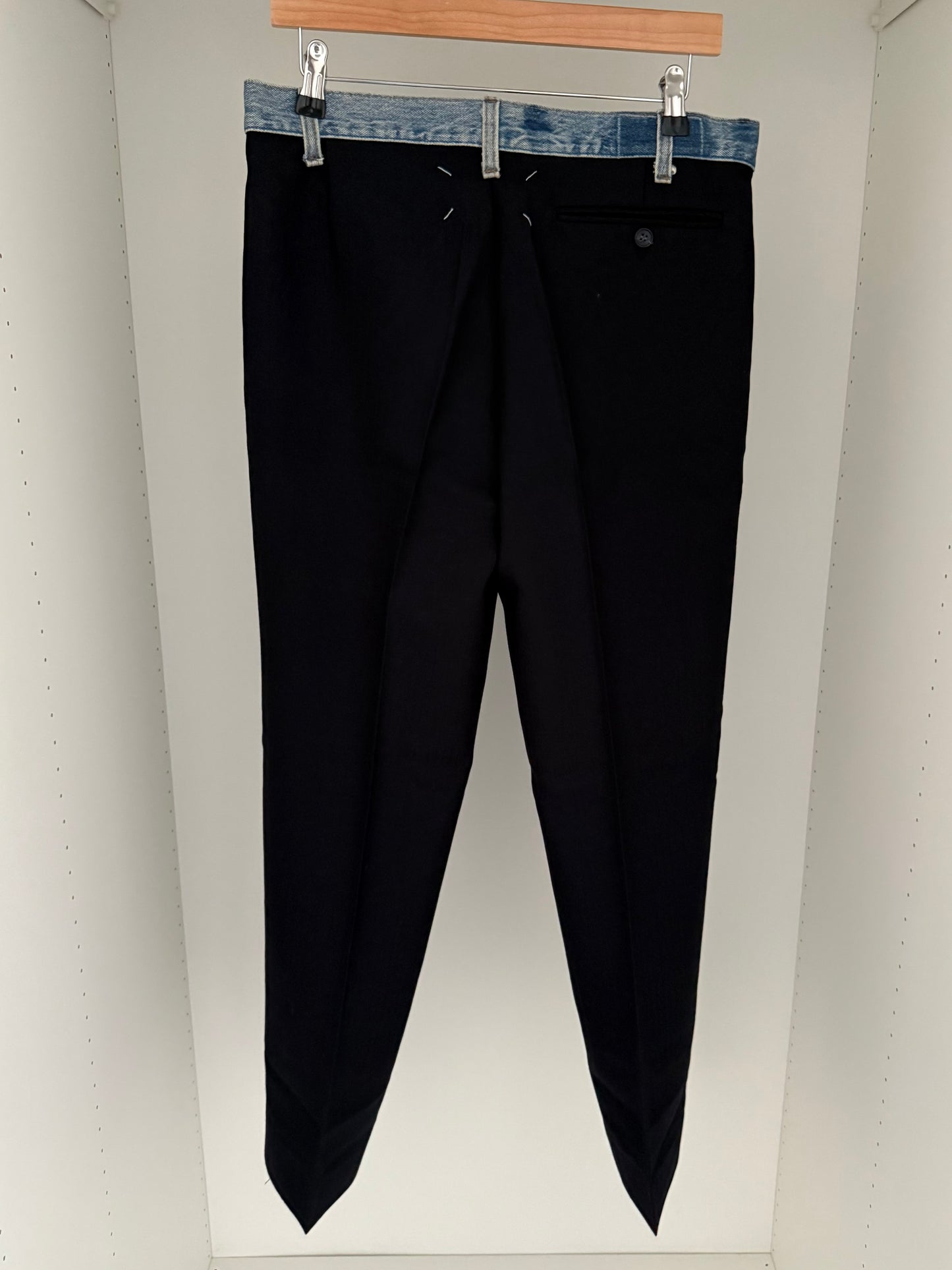 Maison Martin Margiela SS2004 Artisanal Line (0)(10) Reconstructed Denim Waistband Pants