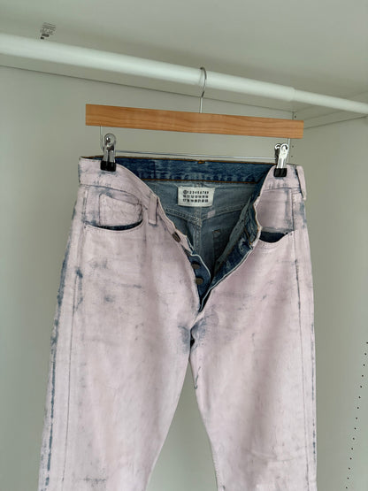 Maison Martin Margiela SS2000 Artisanal Line (0) Pink Painted Denim