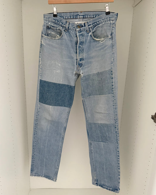 Maison Martin Margiela AW1999 Artisanal Line (0)(10) Reconstructed Bleached Panelled Denim
