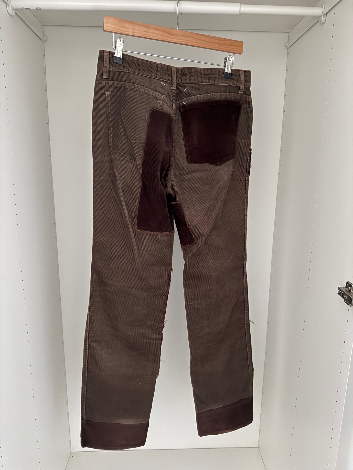 Maison Martin Margiela AW2004 Artisanal Line (0)(10) Reconstructed Panelled Corduroy Pants