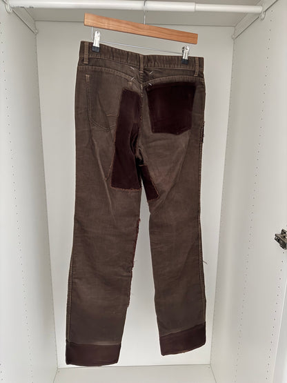 Maison Martin Margiela AW2004 Artisanal Line (0)(10) Reconstructed Panelled Corduroy Pants