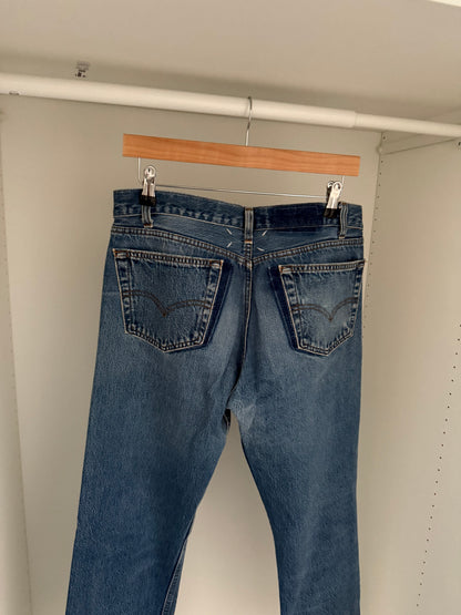 Maison Martin Margiela SS2000 Artisanal Line (0)(10) Reconstructed Exposed Zip Fly Denim