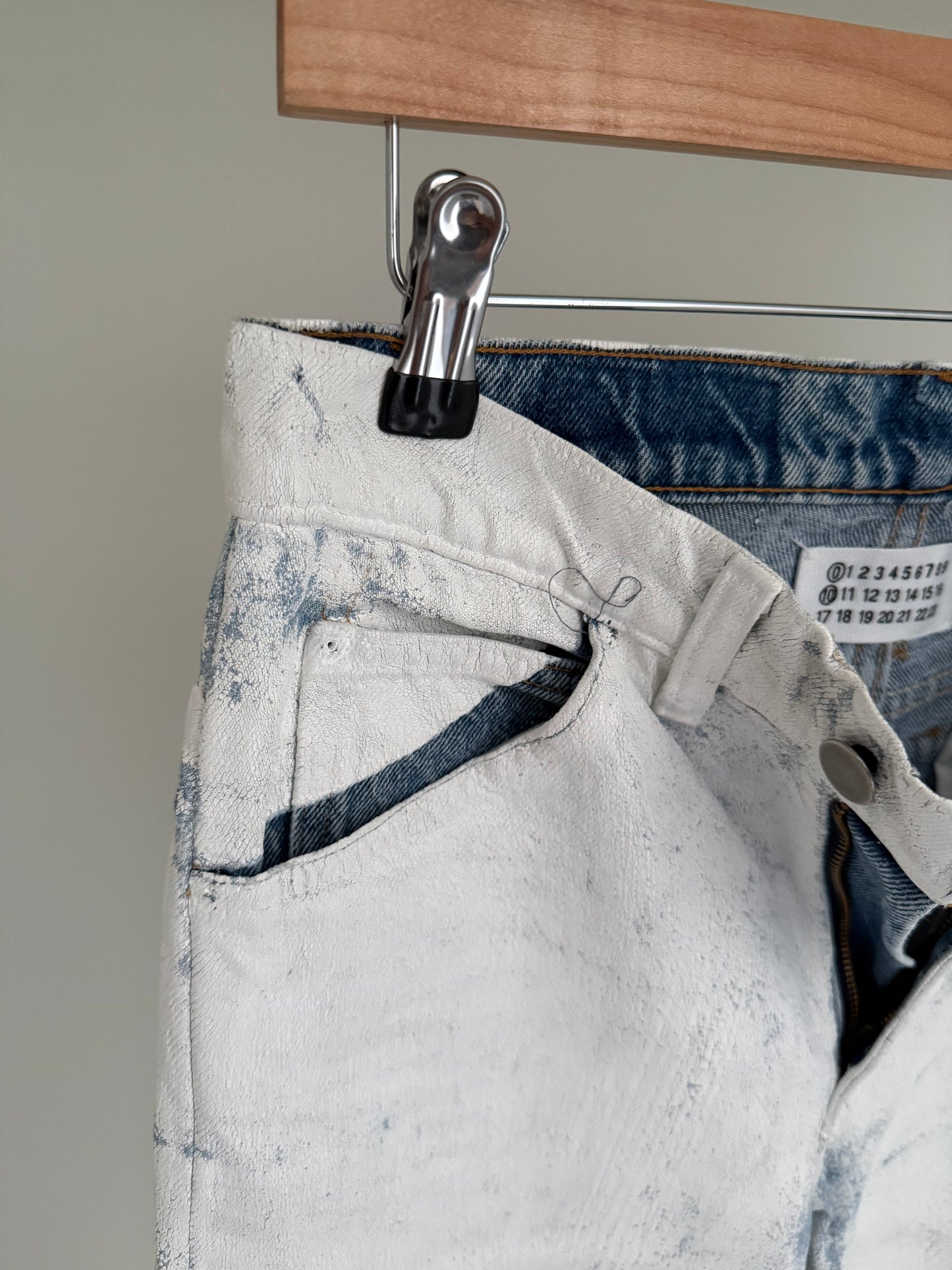 Maison Martin Margiela AW1999 Artisanal Line (0)(10) White Painted Denim