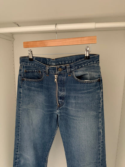 Maison Martin Margiela SS2000 Artisanal Line (0)(10) Reconstructed Exposed Zip Fly Denim