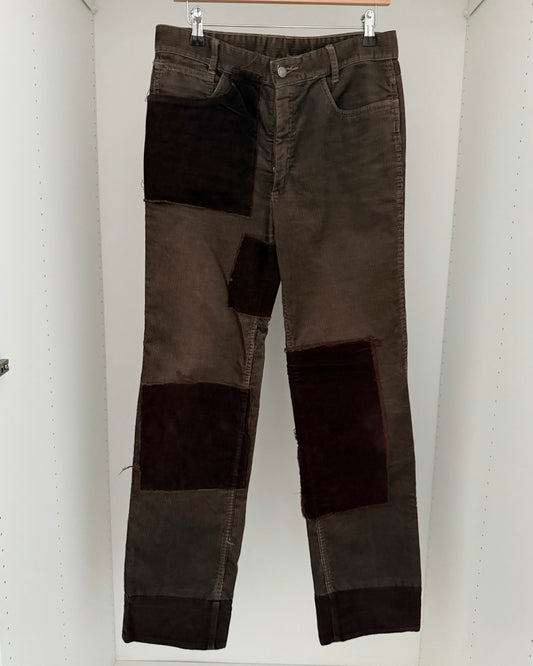 Maison Martin Margiela AW2004 Artisanal Line (0)(10) Reconstructed Panelled Corduroy Pants