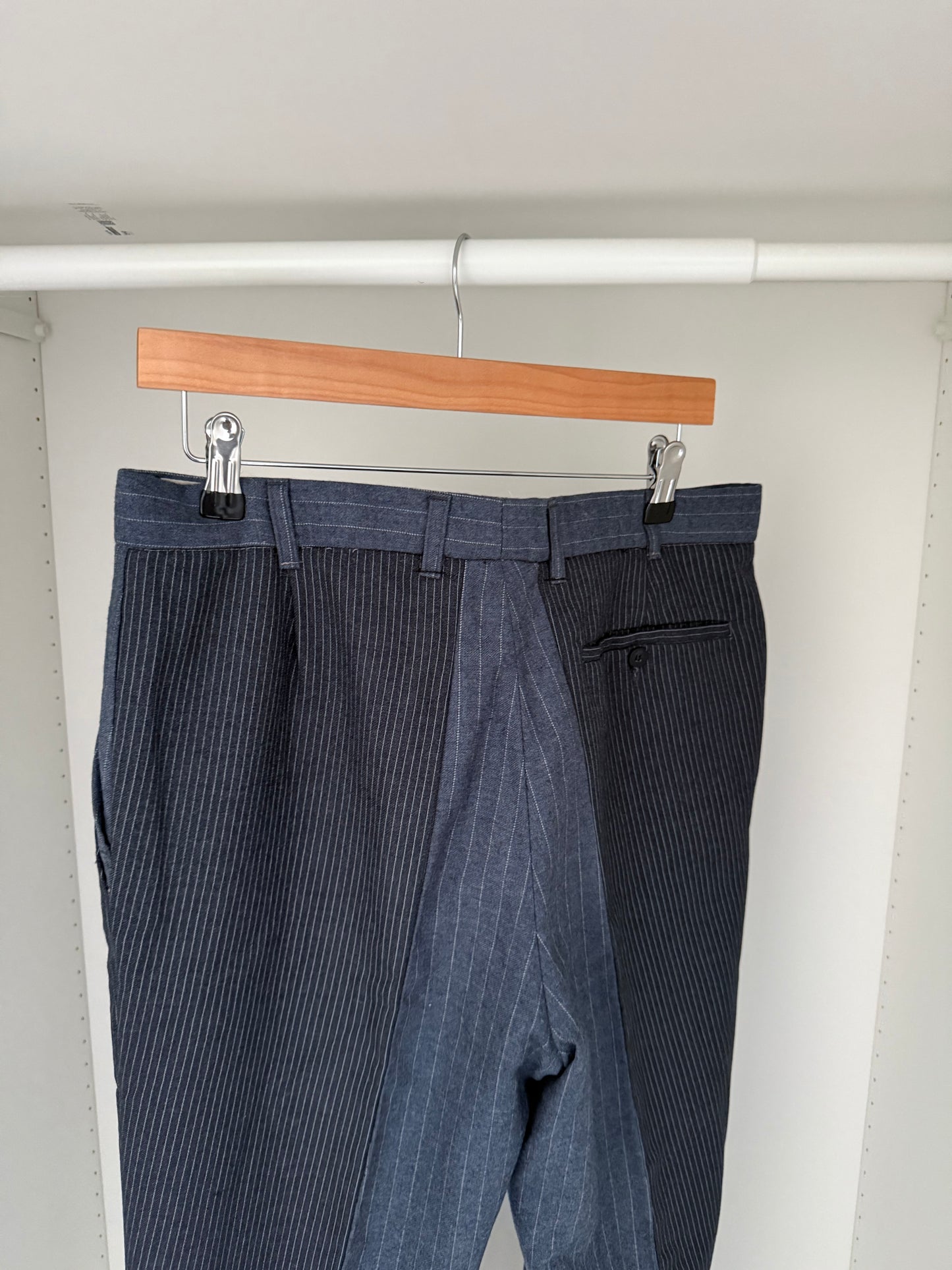 Maison Martin Margiela AW2004 Artisanal Line (0)(10) Reconstructed Striped Pants