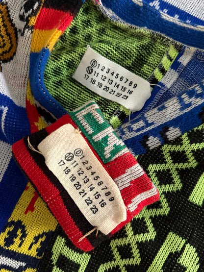 Maison Martin Margiela SS2005 Artisanal Line (0)(10) Reconstructed Soccer Scarf Sweater