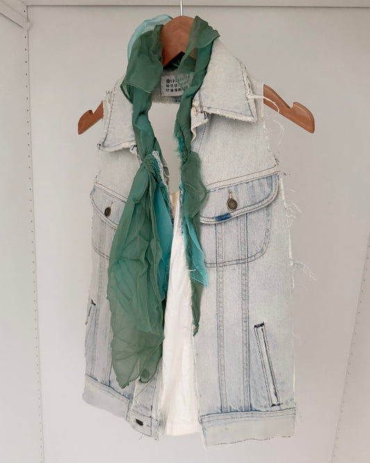 Maison Martin Margiela AW1999 Artisanal Line (0) Reconstructed Denim Scarf Vest