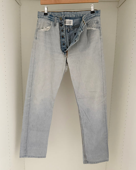 Maison Martin Margiela SS2003 Artisanal Line (0)(10) Inverted Bleached Denim