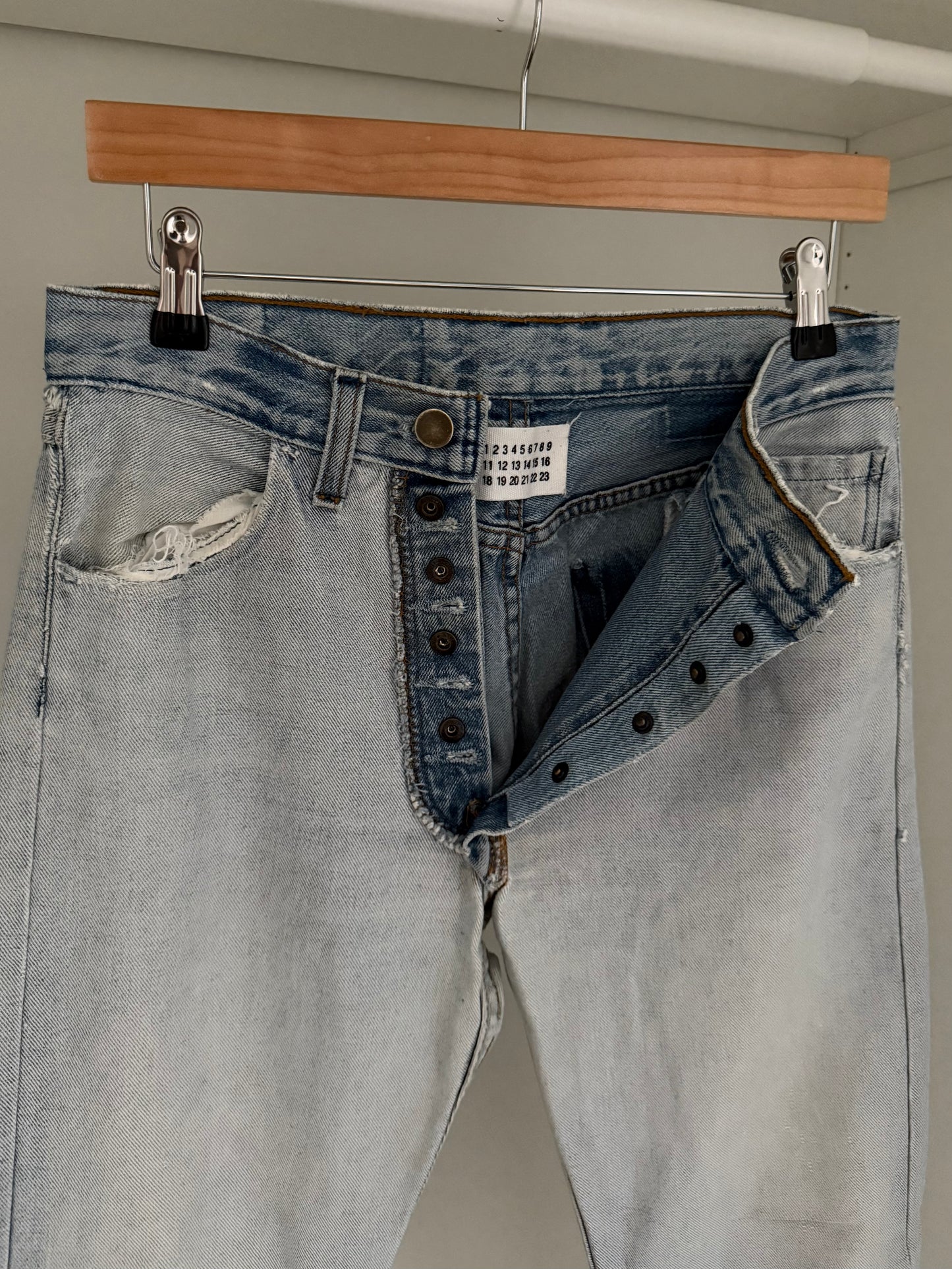 Maison Martin Margiela SS2003 Artisanal Line (0)(10) Inverted Bleached Denim