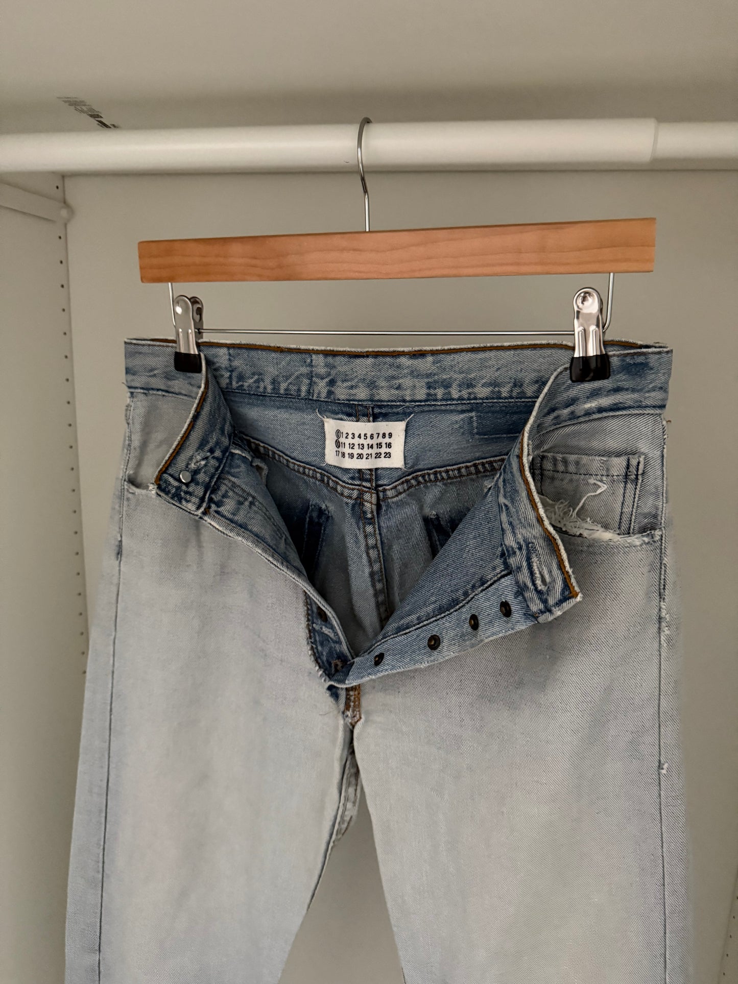 Maison Martin Margiela SS2003 Artisanal Line (0)(10) Inverted Bleached Denim