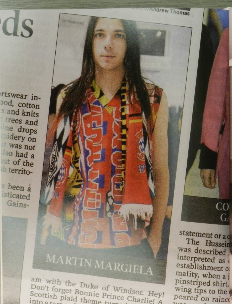 Maison Martin Margiela SS2005 Artisanal Line (0)(10) Reconstructed Soccer Scarf Sweater